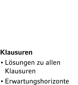 Klausuren L sungen zu allen Klausuren Erwartungshorizonte