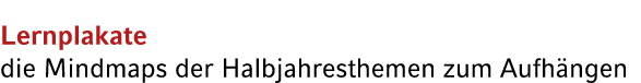 Lernplakate die Mindmaps der Halbjahresthemen zum Aufh ngen 