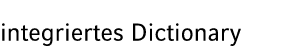 integriertes Dictionary