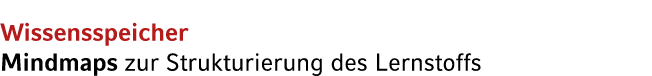 Wissensspeicher Mindmaps zur Strukturierung des Lernstoffs