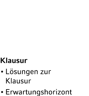 Klausur L sungen zur Klausur Erwartungshorizont