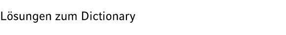 L sungen zum Dictionary