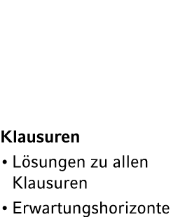 Klausuren L sungen zu allen Klausuren Erwartungshorizonte