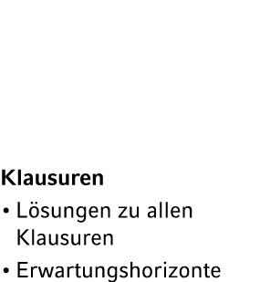 Klausuren L sungen zu allen Klausuren Erwartungshorizonte