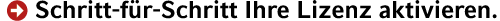  ￼ Schritt f r Schritt Ihre Lizenz aktivieren.