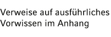 Verweise auf ausführliches Vorwissen im Anhang 