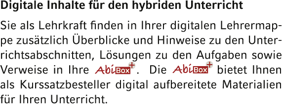 Digitale Inhalte für den hybriden Unterricht Sie als Lehrkraft finden in Ihrer digitalen Lehrermappe zusätzlich Überb   