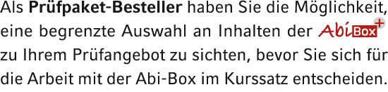 Als Pr fpaket Besteller haben Sie die M glichkeit, eine begrenzte Auswahl an Inhalten der ￼ zu Ihrem Pr fangebot zu s...