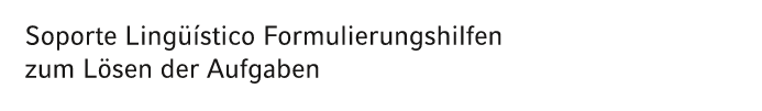 Soporte Ling stico Formulierungshilfen zum L sen der Aufgaben