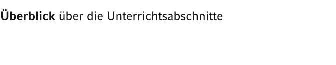  berblick ber die Unterrichtsabschnitte
