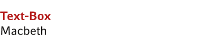 Text Box Macbeth