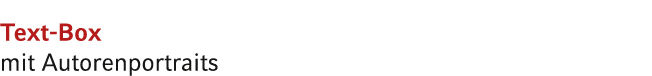 Text Box mit Autorenportraits 