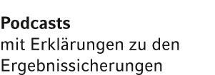 Podcasts mit Erkl rungen zu den Ergebnissicherungen