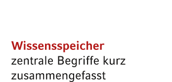 Wissensspeicher zentrale Begriffe kurz zusammengefasst