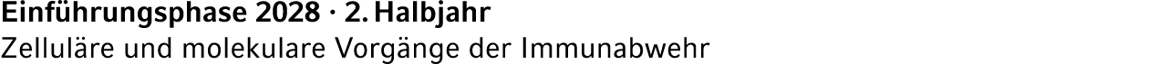 Einf hrungsphase 2028 · 2. Halbjahr Zellul re und molekulare Vorg nge der Immunabwehr