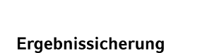 Ergebnissicherung