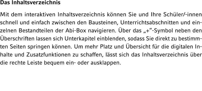 Das Inhaltsverzeichnis Mit dem interaktiven Inhaltsverzeichnis k nnen Sie und Ihre Sch ler/ innen schnell und einfach...