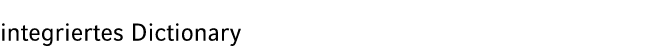 integriertes Dictionary