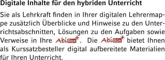Digitale Inhalte für den hybriden Unterricht Sie als Lehrkraft finden in Ihrer digitalen Lehrermappe zusätzlich Überb   